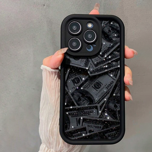 Funda de teléfono personalizada a prueba de golpes con diseño de dólar en forma de estrella negra, compatible con Apple 11/12/13/14/15/16/13 Pro Max/17 Pro Max - Product Image 1