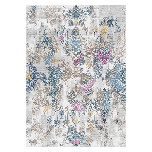 <b>RUGS</b> DEPOT LXDP-0578 Wholesale Grey Silver Bohemian <b>Tribal</b> Digital Printed Machine Washable Chenille Area <b>Rug</b> Non Slip - Product Image 1