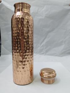 Botella de Bebida de Vidrio Martillado de Cobre de 950 ml, Botella de Bebida Tradicional Ayurvédica de Cobre - Product Image 3