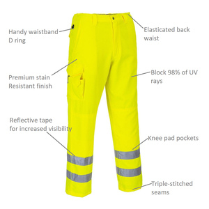 Pantalons de travail de sécurité avec logo personnalisé, ruban réfléchissant de haute qualité, imperméable - Product Image 5