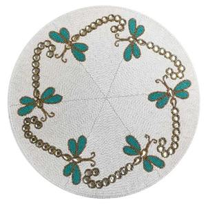 Nouveau design de napperon brodé de perles de rocaille, fait main, pour décoration de table, couleur perlée - Product Image 4