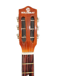 Guitare acoustique classique SOLOBEAT A76 HK 39 pouces, jaune, cordes en nylon, finition vernie/polie, corps en acajou, pour débutants - Product Image 3