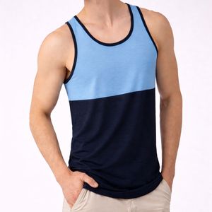 Débardeur Stringer pour le sport et la gym, haute qualité, personnalisé, pour homme, avec impression personnalisée sur un t-shirt sans manches en tissu tri-blend - Product Image 5