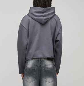 Abrigo con Capucha para Hombre, Corte Holgado, de Algodón, Cálido, con Estampado 3D, Borde Deshilachado, Forro Polar de Lujo - Product Image 3