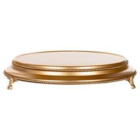 Support à gâteau rond moderne en laiton avec finition nickel, écologique, compatible lave-vaisselle, fabrication de haute qualité, CMC-CS46