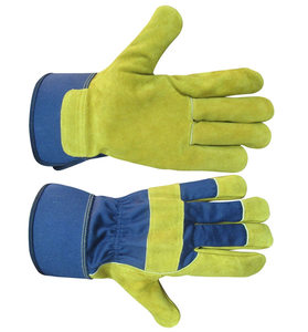 Vente en gros de gants de gréement de sécurité anti-coupure en cuir de vache et coton pour travaux de soudage anti-chaleur - Product Image 5