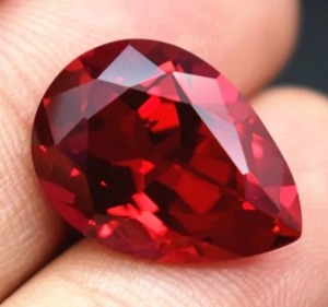 ทับทิมลูกแพร์เพชรพลอยเหลี่ยมเพชรพลอยน้ำตาตัดอัญมณีหลายขนาดให้เลือกแหวนทับทิมลูกแพร์ - Product Image 1