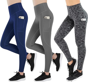 Leggings de compresión para mujer con tejido elástico moldeador, transpirable, cómodo, de cintura alta, con soporte y rendimiento a prueba de sentadillas - Product Image 1