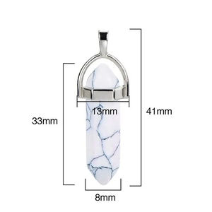 925 argent Sterling Double face hexagone pendentif améthyste pierre précieuse classique en gros bijoux mode collier breloques - Product Image 3