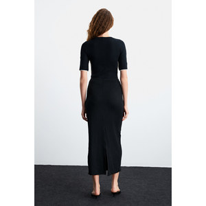 ETHIQUET EMIL Falda elegante de longitud maxi con abertura trasera para mujer - Product Image 6
