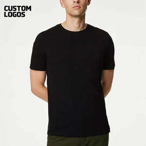 T-shirt en coton 100% personnalisé avec logo, T-shirt décontracté à manches courtes pour homme, col rond, couleur unie, printemps - Product Image 1