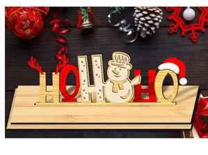 Ornements de Noël vintage à suspendre, sculpture en bois, ornement d'arbre de Noël, artisanat en bois, décorations d'intérieur creuses pour Noël - Product Image 2