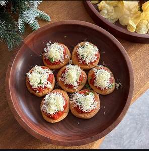 Bol de service en bois de haute qualité, forme ronde, pour mélanger les salades, décoration de la maison, service de collations, bol de service pour la maison au meilleur prix - Product Image 2