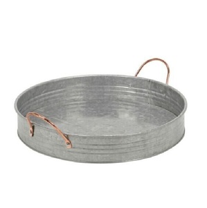 ถาดโลหะสังกะสีทำด้วยมือถาดตกแต่งบ้านไร่ถาดเสิร์ฟแบบชนบทปรับขนาดได้ตามต้องการ - Product Image 1