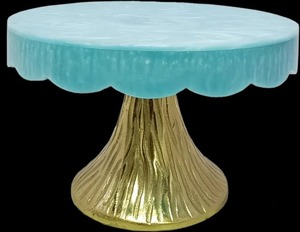 Ensemble de supports à gâteau en résine faits à la main, écologiques, pour hôtel, restaurant, fête ou table de dessert de mariage - Product Image 3