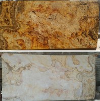 Pierres Décoratives Modernes en Ardoise Indienne Effet Automnal Ultra-Mince Translucide Doré Luxe Anti-Acide Écologique pour Mur Extérieur de Salon