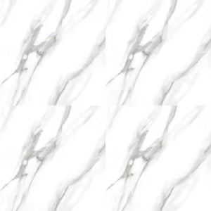 Carrelage en marbre noir et blanc mat 30x30cm Design de sol de salle de bain personnalisé - Product Image 3