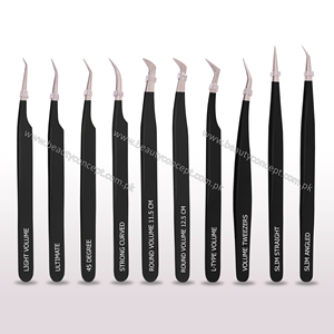 OEM Wholesale Anti-Magnetic Eyelash Applicator Private Label Volume Lash Grip Tweezers Stainless Steel Tool - Product Image 2