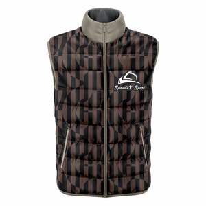 แจ็กเก็ตขนเป็ดหนาแขนกุดสำหรับผู้ชายฮิปฮอปลำลองคอปกตั้งสำหรับฤดูหนาว - Product Image 1