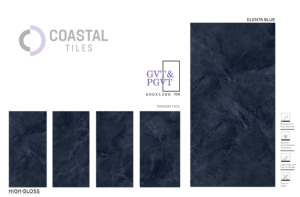 ELENTA BLUE High Glossy Tiles 600x1200MM / 24X48 at Best Rates - Product Image 5