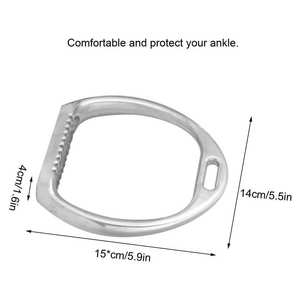 Étrier de sécurité avec coussin en caoutchouc Horsing Accessoires de selle en aluminium léger Étrier d'équitation - Product Image 3