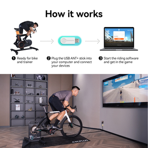 Adaptateur CYCPLUS <span class=keywords><strong>USB</strong></span> <span class=keywords><strong>ANT</strong></span> + <span class=keywords><strong>STICK</strong></span> pour la mise à niveau de l'entraîneur de vélo - Product Image 6