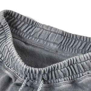 Ensemble survêtement streetwear personnalisé imprimé, surdimensionné, lourd, ample, délavé à l'acide, avec fermeture éclair, pantalon de survêtement et sweat-shirt - Product Image 6