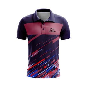 Vente en gros d'usine OEM T-shirts polos personnalisés de haute qualité pour hommes T-shirts tricotés avec logo imprimé par sublimation T-shirts de golf Polo Shirt - Product Image 4