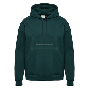 Sudadera con Capucha de Forro Polar para Hombre, Estilo Casual, Diseño Sólido, Ajuste Holgado, Transpirable, Impresión Digital, Poliéster y Algodón - Product Image 3