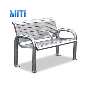 เก้าอี้พักคอยสำหรับคลินิก โรงพยาบาล สนามบิน มีพนักพิง ทำจากโลหะสแตนเลส เหมาะสำหรับป้ายรถเมล์ รถไฟฟ้าใต้ดิน และรถไฟใต้ดิน - Product Image 1