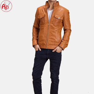 Vestes en cuir personnalisées de bonne qualité 2025 High Street hommes hiver col montant écologique respirant confortable mode - Product Image 5