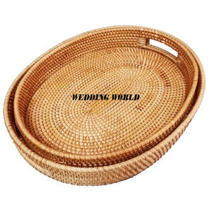 ถาดหวายแฟนซีถาดรองจานหวายสำหรับงานแต่งงานดีไซน์เนอร์งานแฮนด์เมดคุณภาพระดับพรีเมียมถาดหวาย - Product Image 2