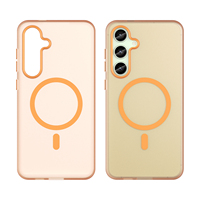 Étui de téléphone portable magnétique antichoc en TPU mat couleur unie avec boutons électroplaqués et cadre d'objectif indépendant pour modèle S25 Ultra MOF-006