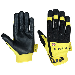 2025 nouveau modèle gant de travail robuste avec cuir synthétique et protection des jointures en carbone résistant aux coupures et anti-coupure - Product Image 1