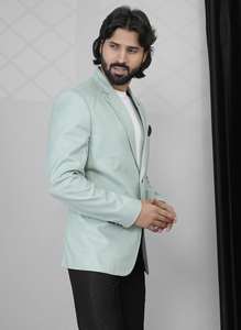 Proveedor Indio de Blazers Ligeros de Color Verde Mar para Hombre, Ideales para Eventos Casuales de Oficina, Disponibles a Precio Directo de Fábrica - Product Image 2