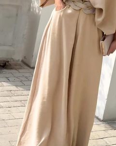 Ensemble 2 pièces pour femmes-Top à manches lanterne et à épaules dénudées-Pantalon fluide à jambes larges-Top à épaules dénudées et pantalon fluide à jambes larges - Product Image 6