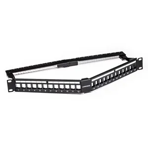 1U 19'' RJ45 24-Port Blank Patch V Panel