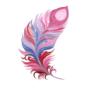 Parche de plumas colorido bordado personalizado en la ropa - Product Image 5