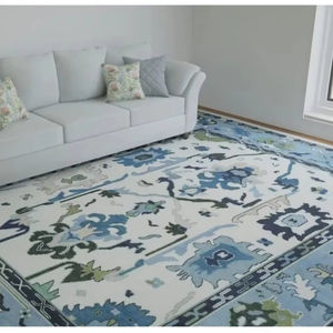 Tapis modernes de luxe faits à la main en laine de soie doux noués à la main tailles personnalisables 5x8 à 12x14 motif abstrait pour les hôtels de bureau à domicile - Product Image 2