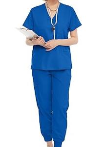 Ensemble de blouses médicales professionnelles de haute qualité, uniforme d'hôpital, pantalon de jogging à col en V, respirant, confortable, couleur personnalisable - Product Image 5
