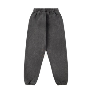 Pantalons de survêtement décontractés pour hommes 2025, respirants, délavés à l'acide, poids lourd, vintage, personnalisés, en molleton français, écologiques, broderie minimale - Product Image 3