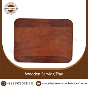 Plateau de service rectangulaire en bois fait main de la meilleure qualité Plateau décoratif multi-usage pour hôtel et restaurant - Product Image 6