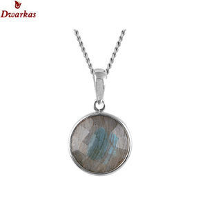 Vente en gros de collier avec pendentif en argent sterling 925 Aqua Calcedony Mini Stone Meilleur cadeau de bijouterie fine pour les femmes Lunette Setting Parties - Product Image 3