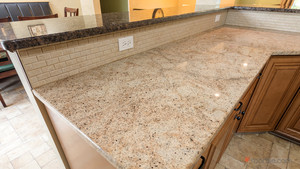 Tuile de dalle de granit brun ivoire Design moderne de qualité supérieure Surface polie naturelle Durable Mélange parfait de grande dalle - Product Image 5