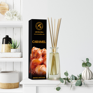 Aromatika Caramel 100ml <b>Reed</b> <b>Diffuser</b> with Sweet Gourmand Fragrance Long Lasting Room Aroma - Product Image 4