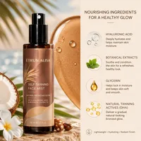 ETRUN OEMODM Spray bronzant pour le visage, brume autobronzante pour le visage, eau bronzante sans soleil avec des ingrédients naturels, application facile, hydratant