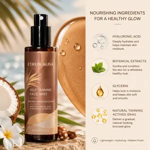 Spray Bronceador Facial ETRUN OEMODM, Agua Autobronceadora con Ingredientes Naturales, Fácil Aplicación, Hidratante - Product Image 2
