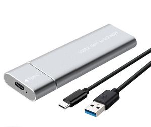 กล่องใส่ SSD M.2 NGFF USB3.0 ความเร็ว 5Gbps พร้อมอะแดปเตอร์ Type-C ภายนอก กล่องโลหะสำหรับใส่ SSD M.2 NGFF - Product Image 1