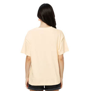 Camiseta de mujer de gran tamaño con diseño estampado holgado de alta calidad para ropa de verano, nueva camiseta de manga corta con estampado personalizado para niñas - Product Image 4