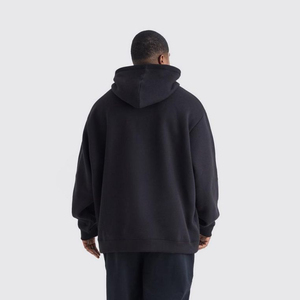 Sudadera con capucha de gran tamaño personalizada 300 GSM para hombre, sudadera de invierno sólida de lana de peso pesado con estampado de hojaldre de alta calidad - Product Image 3